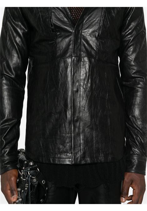 camicia girdered larry uomo nerain in pelle RICK OWENS | RU02D6725 LBW09